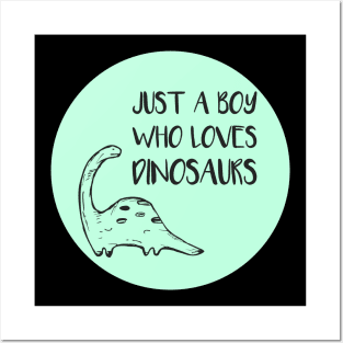 Just A Boy Who Loves Dinosaurs Posters and Art